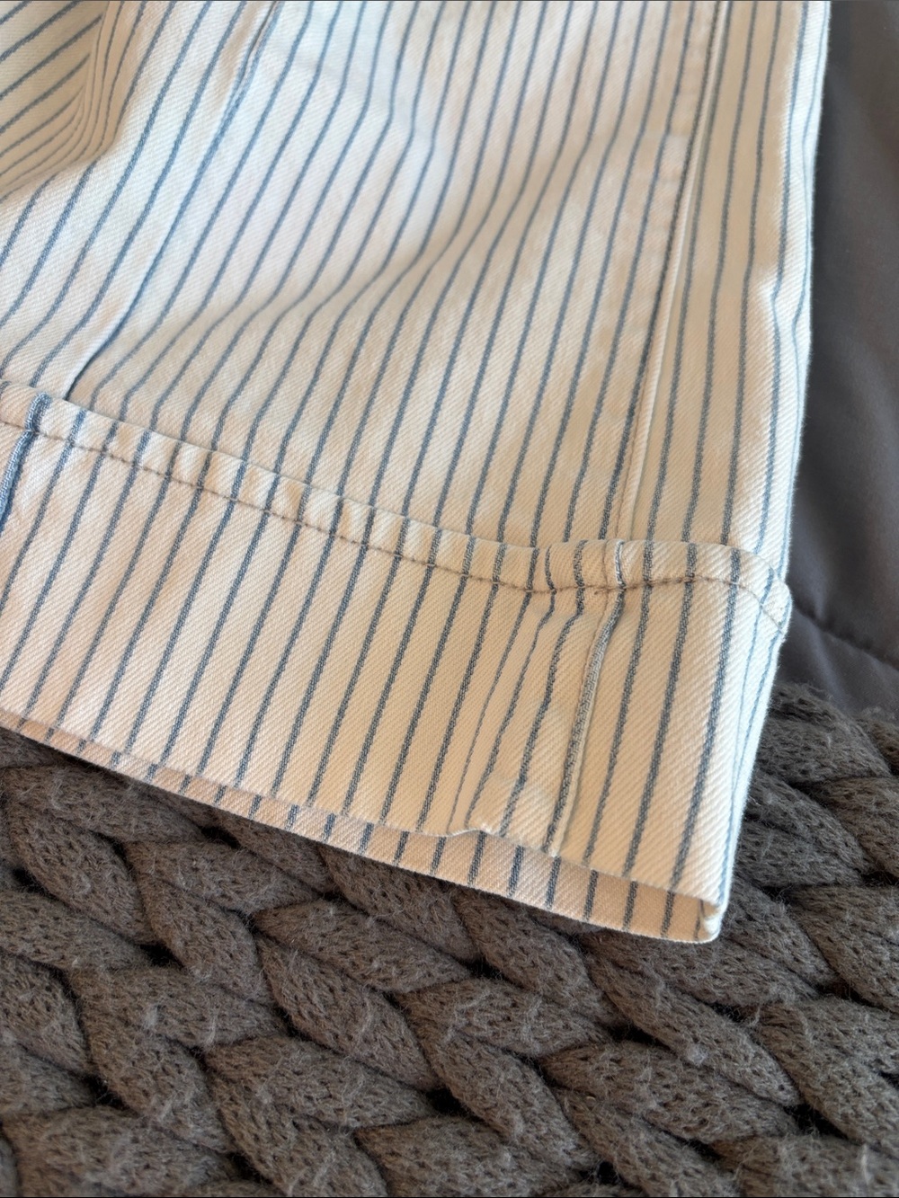 Wide Leg Striped Sailor Pants - Blue & White KanCan Elora Denim Jeans Pearl 24 1 - Picture 10 of 12